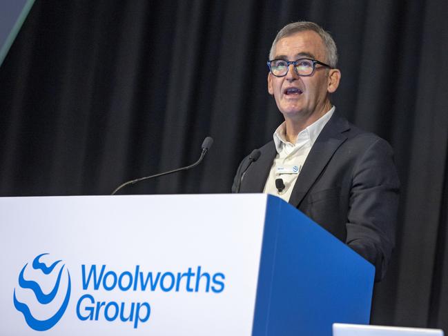 Woolworths Managing Director and Chief Executive Officer, Brad Banducci at the Woolworths AGM in Sydney. 26th October 2023. Photograph Dallas Kilponen/Woolworths