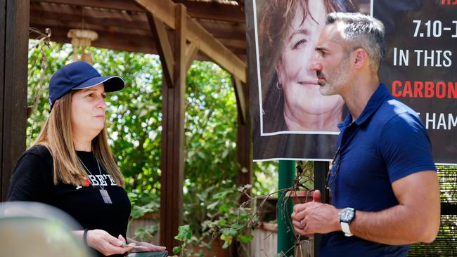 Alex Ryvchin with Kinneret, whose Australian-born sister Galit Carbone, was murdered by Hamas.