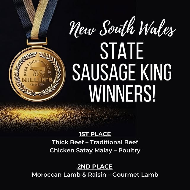 Millin's Free Range Butcher at Balgowlah Heights won two first places at the awards.