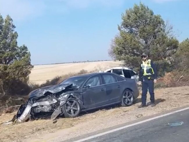 MUST CREDIT - Serious 2 car collision heading south on princess highway 1 port Wakefield rd near Dublin - Pic Amber Fox