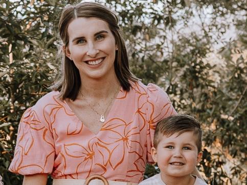 Megan Lester  from Rockhampton with husband Callan  daughter Thompsie 6 and  Murphy aged  4.