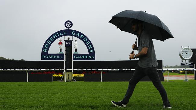 The Golden Slipper meeting was postponed because of the rain. Picture: Sam Ruttyn