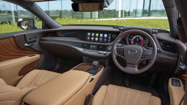 The interior showcases Lexus’ attention to details.