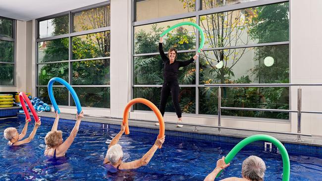 Residents enjoying the pool at Living Choice, Fullarton. Picture: Facebook