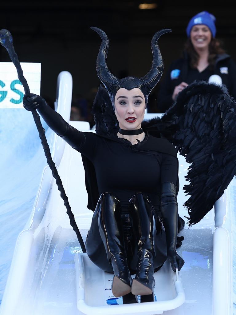 Abbey Gelmi’s costume was one of the best in Big Freeze history. Picture: Dylan Burns/AFL Photos via Getty Images