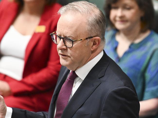 CANBERRA, Australia - NewsWire Photos - September 12, 2024: Paid Parental Leave Amendment Bill 2024, 2nd reading of the amendment by Prime Minister Anthony Albanese at Parliament House in Canberra. Picture: NewsWire / Martin Ollman