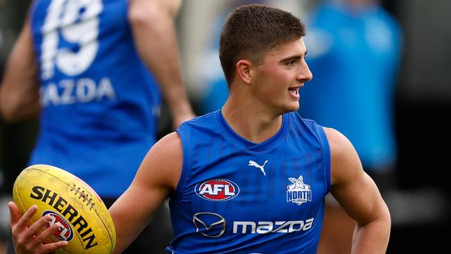 Harry Sheezel has his mojo back. Picture: Michael Willson/AFL Photos via Getty Images