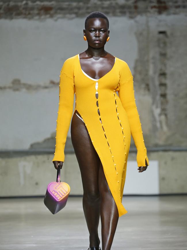 A model walks the runway for Ester Manas during Paris Fashion Week spring/summer ’23. Image credit: Getty