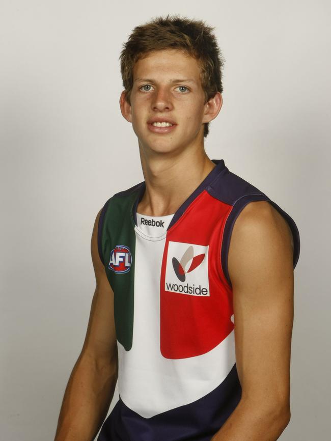 Future dual Brownlow medallist Nat Fyfe in 2010.