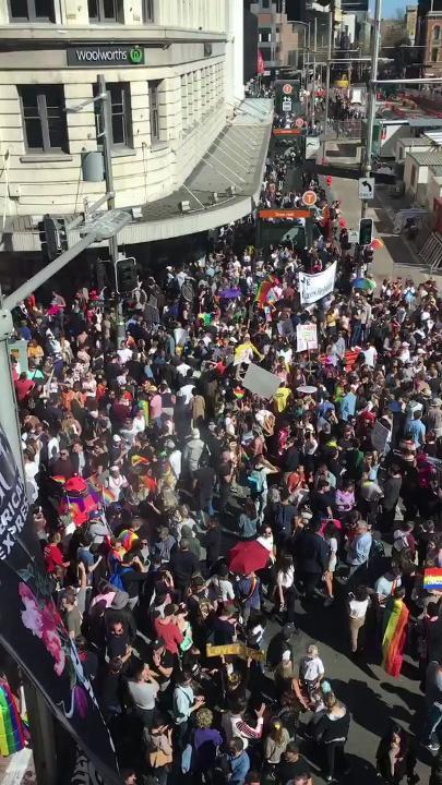 Thousands March in Sydney for Marriage Equality. Credit - Twitter/Emily Mulligan via Storyful