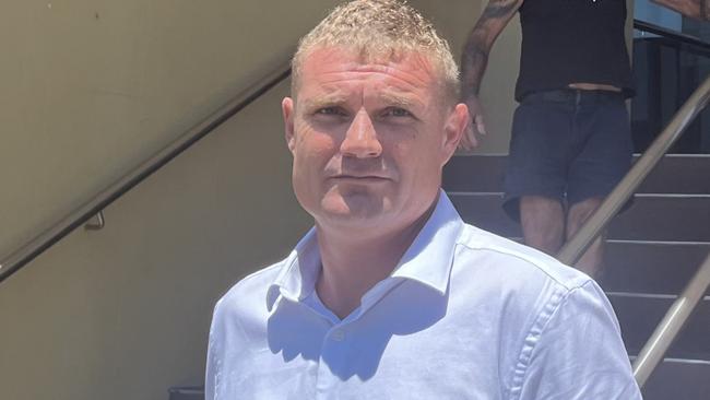 Darren Joseph Collins pleaded guilty in Mackay Magistrates Court to assaulting a person over 60 and harassing his late boss's widow. Picture: Luke Lay