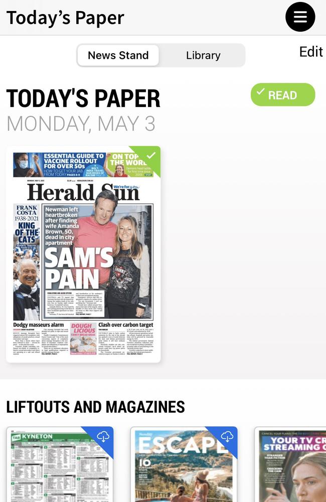 The Digital Print Edition remains a key feature in the app.