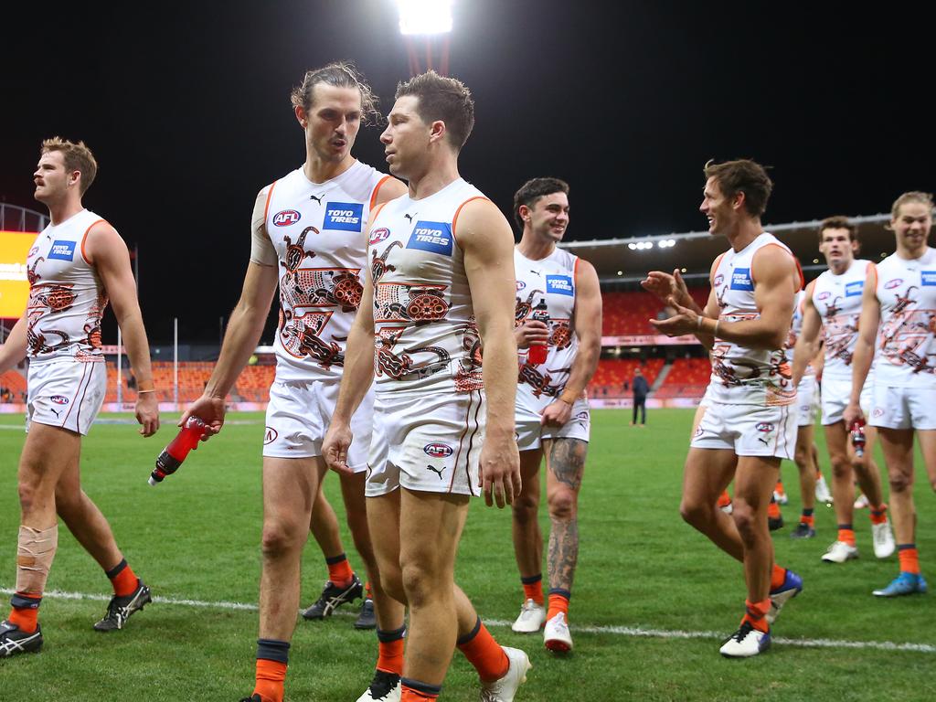 The Giants handed the Blues their biggest loss of the season. (Photo by Jason McCawley/AFL Photos/via Getty Images)