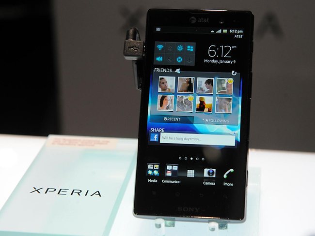 <p>Sony promoted its XPERIA smartphone at the show, which goes all week. Picture: AP</p>