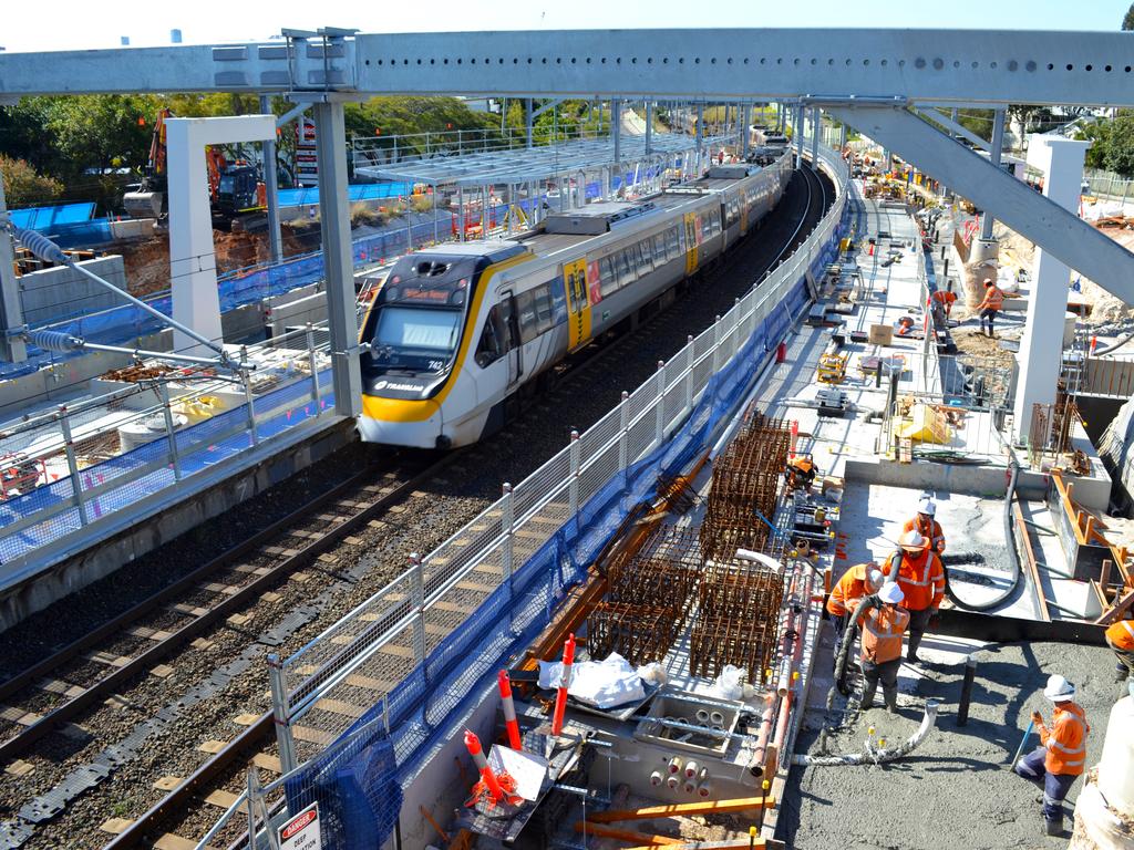 Progress at Fairfield station. Picture: Dan Peled via The Photo Pitch.