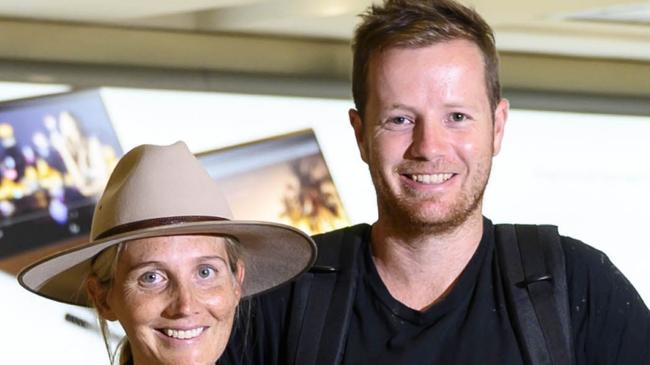 ****EXCLUSIVE PREMIUM NEWS 360 CONTENT - EMBARGOED TIL MARCH 31, 2019**** Scott and Annie Harris of Jamberoo with their son Edward, 9 months at Sydney Domestic Airport after a Jetstar flight from Cairns.Picture's Darren Leigh Roberts