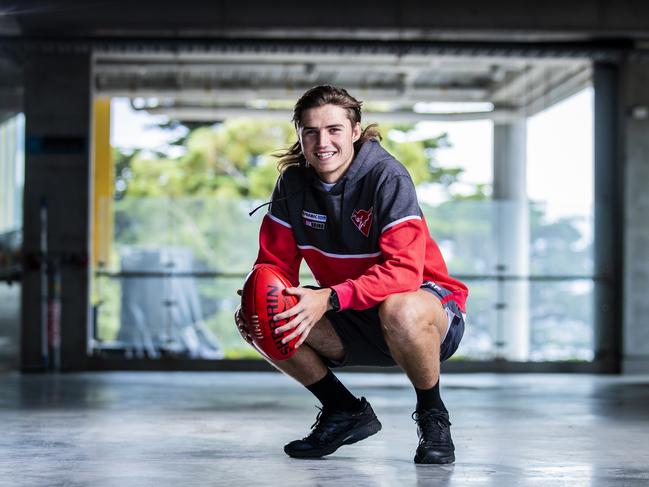 Clarence teenager Ollie Davis one of the state's best hopes in this year's AFL Draft. Picture: RICHARD JUPE