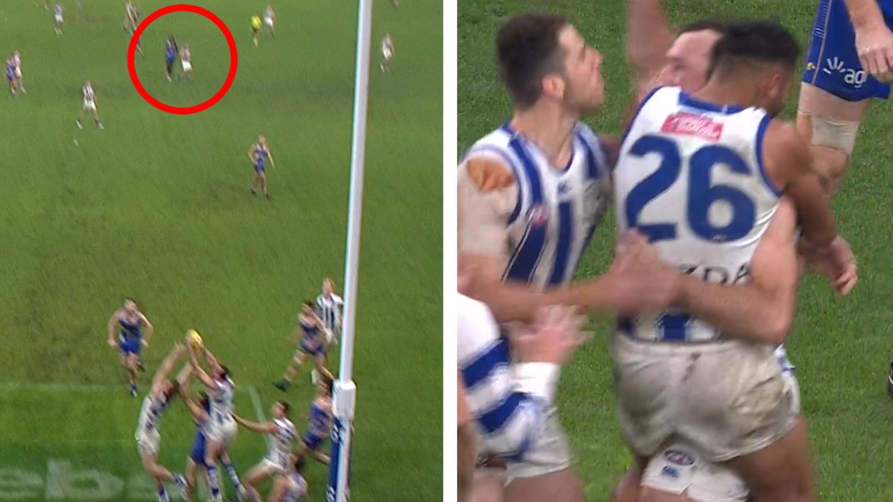 The goal that sealed North Melbourne's win.