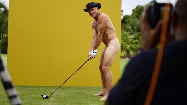 Norman’s photo shoot in full swing at the Medalist Golf Club in Hobe Sound, Florida. Picture: ESPN