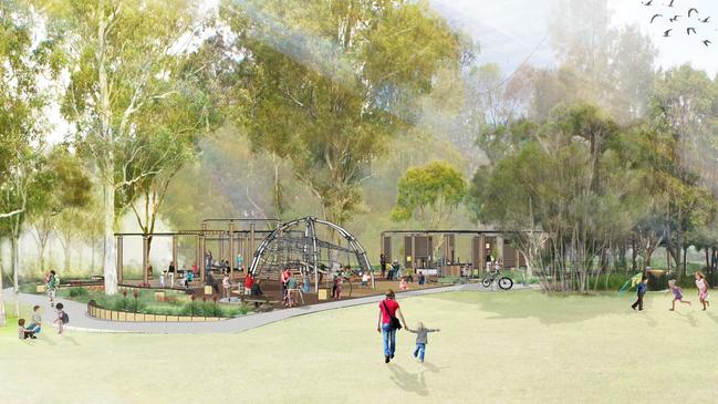 A new all-inclusive playground has been announced costing $1.5 million and inside the current Parramatta Park. Picture: Artist’s impression