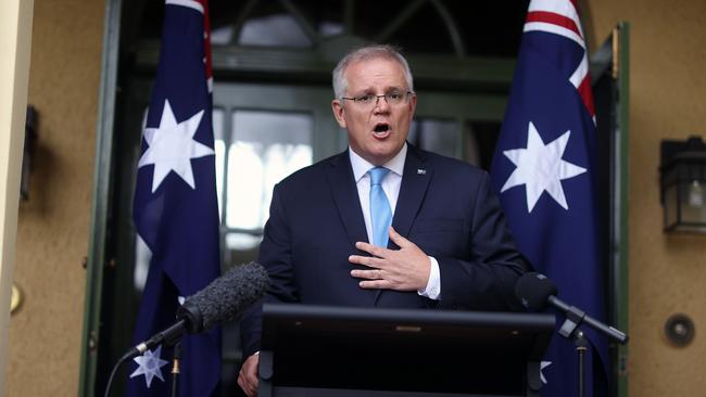 Prime Minister Scott Morrison reportedly dropped the f-bomb at NSW’s likely new premier Dominic Perrottet a few weeks ago. Picture: NCA NewsWire