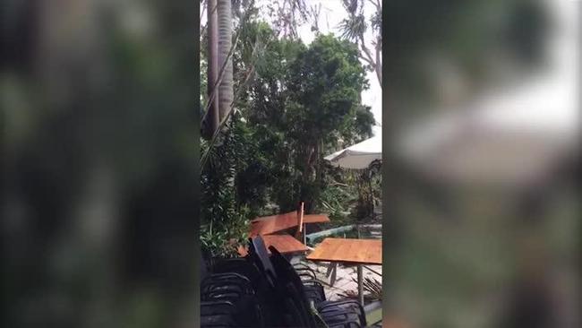 Aftermath of Cyclone Debbie on Daydream Island