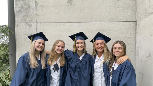 Isabel Gribble, Dakoda Frisky, Lili Naudin, Olivia Llewellyn and Chloe Bloomfield. Photo: Asa Andersen.