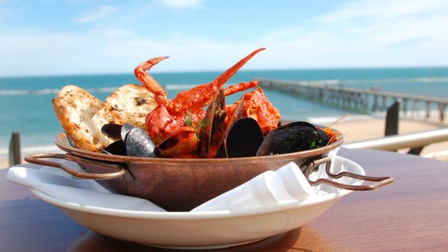 Seafood at Hortas, Port Noarlunga.