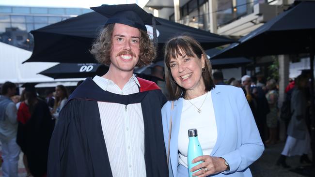 Reilly Pitts and Loretta Pitts celebrate graduation. Picture: Alan Barber
