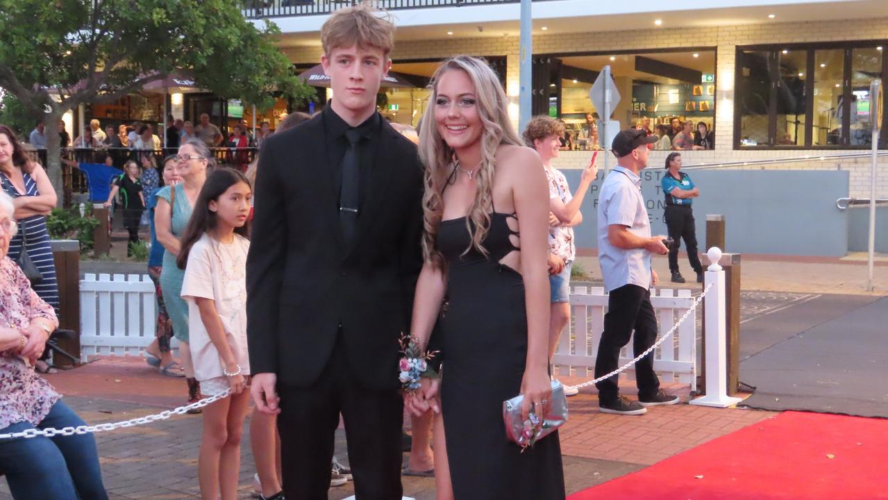 Urangan State High School students celebrating their formal.