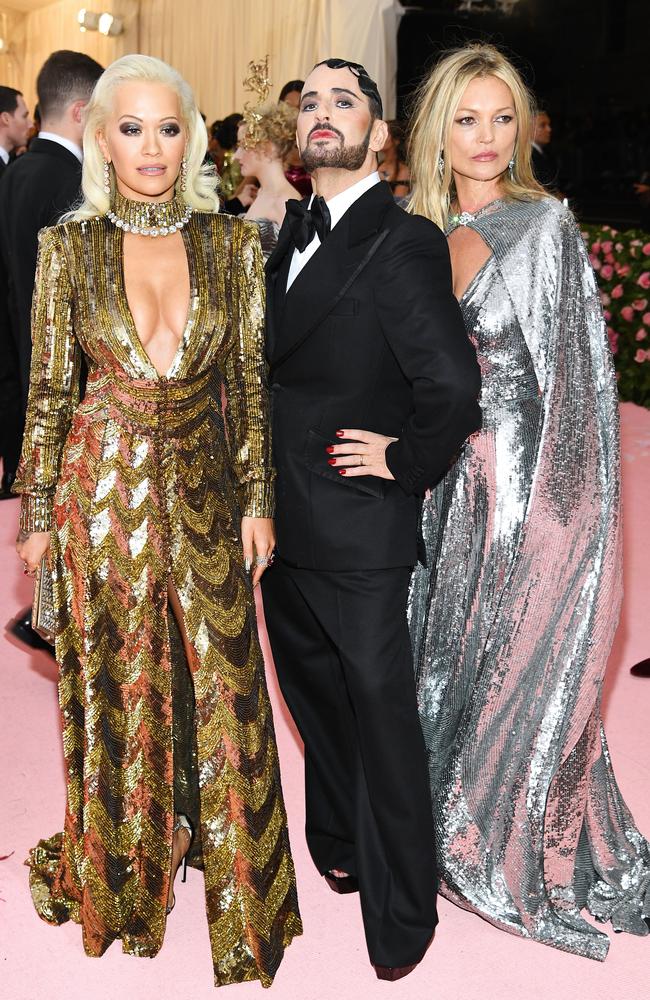 Rita Ora, Marc Jacobs and Kate Moss attend The 2019 Met Gala Celebrating Camp: Notes on Fashion at Metropolitan Museum of Art, New York City. Picture: Dimitrios Kambouris/Getty Images