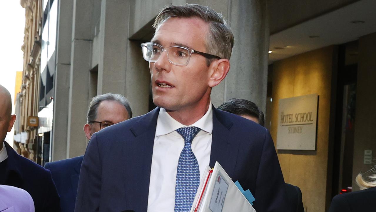 NSW Premier Dominic Perrottet called the allegations that he promised David Elliot a job post-politics ‘false and offensive’. Picture: Richard Dobson