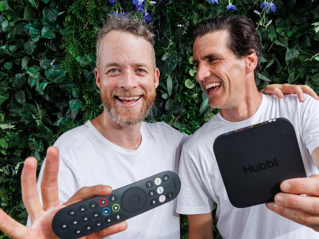SYDNEY, AUSTRALIA - NewsWire Photos FEBRUARY 21, 2024: Hamish and Andy pictured in Sydney to promote the new HUBBL device for entertainment. Picture: NCA NewsWire / David Swift