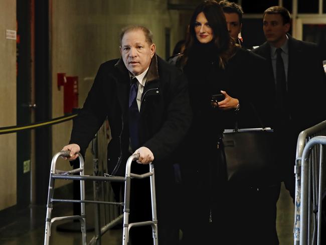 Harvey Weinstein, with one of his lawyers Donna Rotunno, leaves a New York court. Picture: AP