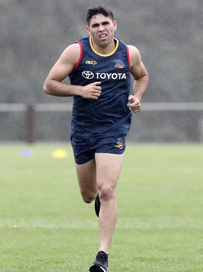 Tyson Stengle makes his first appearance at the Crows. Picture: Sarah Reed