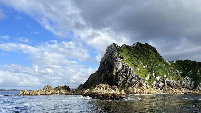 The Breaksea Island at the entrance to Port Davey. Picture: Philip Young