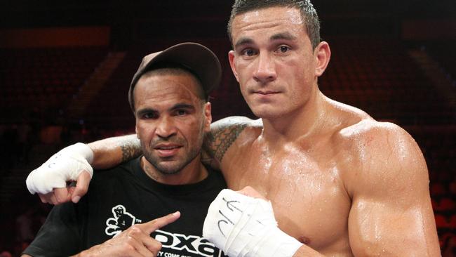 Anthony Mundine and Sonny Bill Williams. Picture: Nathan Richter