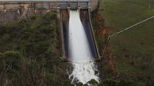 A wet and wintry August delivered a surge of natural inflows to the Fleurieu storage. Picture: SA Water