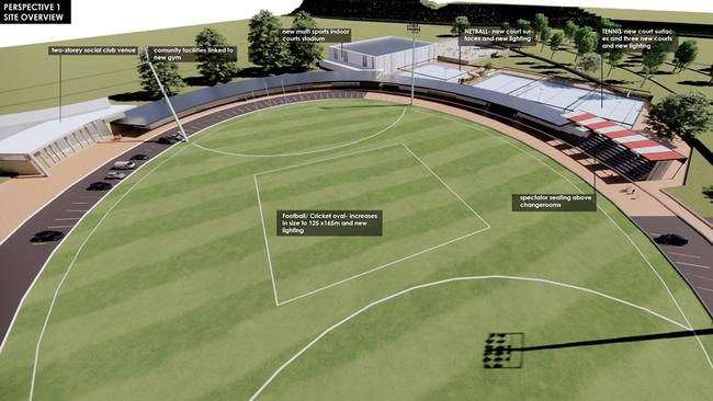 Initial concept designs put forward by the Robe Sports &amp; Recreation Association to the council showcasing plans to develop its facilities for the foreseeable future for a cost of around $10m. Picture: Tredwell Management.