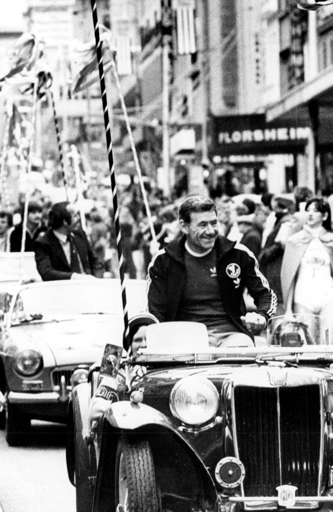 Tommy Hafey in the 1979 Grand Final parade. Picture: HWT Library.