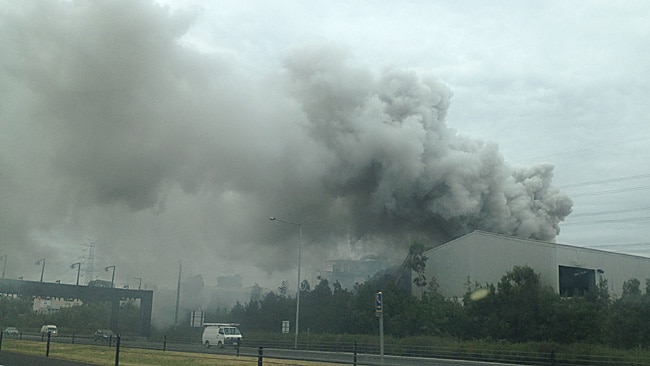 Smoke affects visibility on Eastlink after an industrial fire at ...