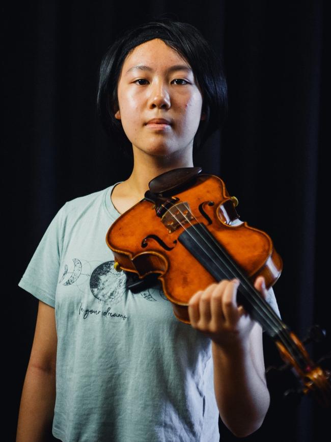 Violinist Jennifer Wang is part of the inaugural West Phil orchestra. Picture: Ruari Campbell