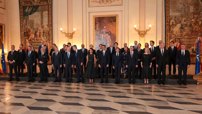 Prime Minister Anthony Albanese has gathered with NATO leaders including US President Joe Biden and UK Prime Minister Boris Johnson for a gala to open the summit hosted by King and Queen of Spain at the royal palace in Madrid. Picture: Supplied,