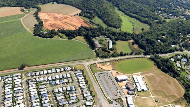 An aerial view of the Rocky Creek precinct of the burgeoning Pinecrest housing estate in Mount Peter. Picture: Supplied