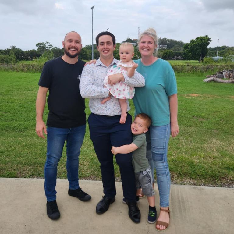 Slater Pearce was adored by this nephew Leo and niece Shelby. He is pictured his in a lovely family photo also with his brother Steele and sister in law Megan Pearce. Photos supplied by the Pearce family.