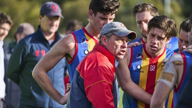 Old Ignatians coach Damian Boots guided his team to an important win over ROC in round eight. Picture: Matt Loxton