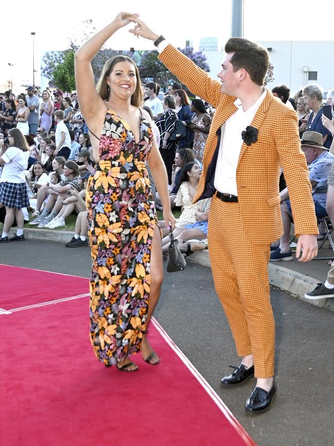 Harristown High School formal 2020 at Highfields Cultural Centre. Isaac Budde and Jessica Paech.