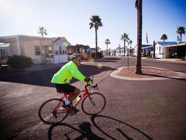 Arizona and Texas rated high on his favourite places to cycle. Picture: Caters News