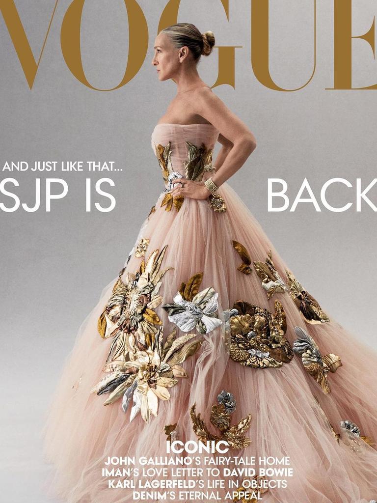 SJP on the cover of US Vogue. Picture: Daniel Jackson for Vogue