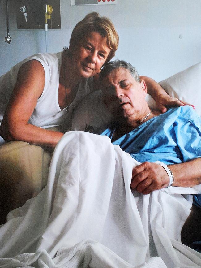 Barb Spriggs with her late husband Bob at the facility.